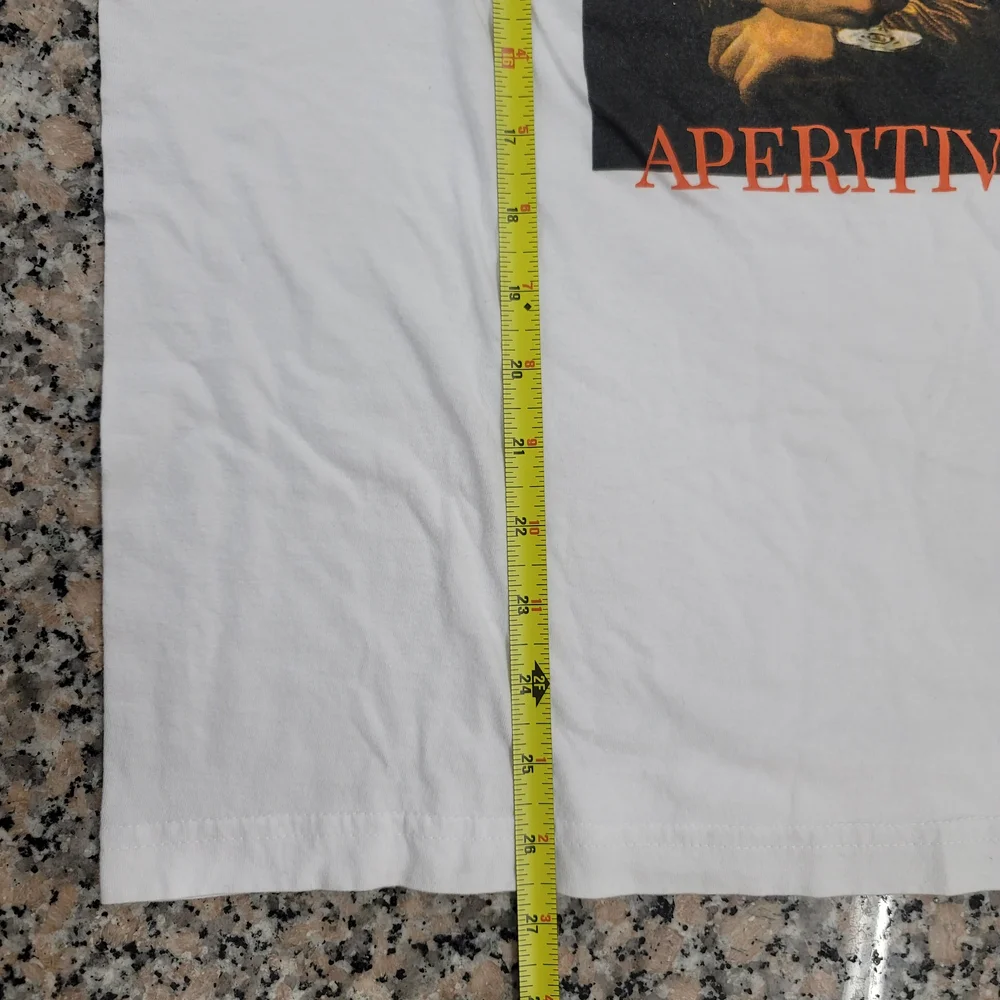 White Graphic T-Shirt with Mona Lisa Print - Picture 6 of 7